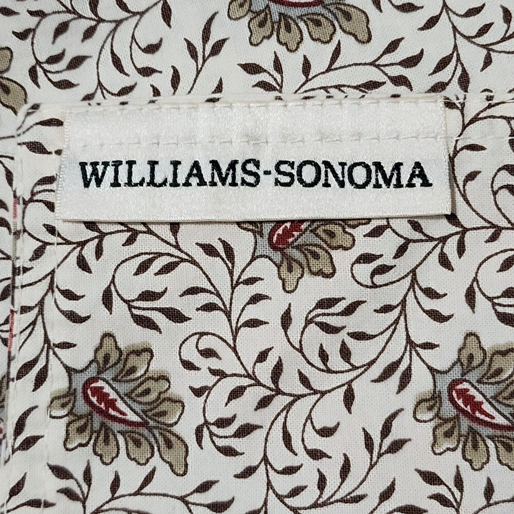 Williams-Sonoma Table Runner 104" & 6 Placemats Floral Paisley Cotton - 7pcs Set - Picture 4 of 6